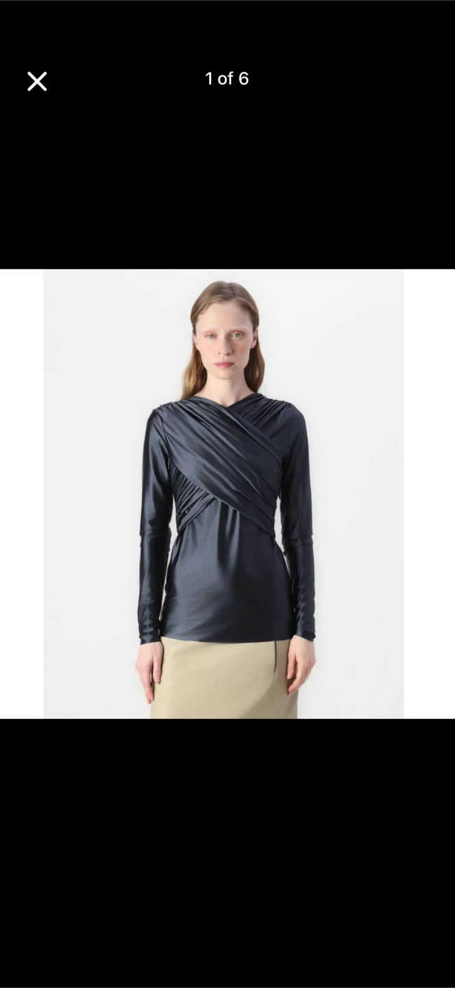 DAY Birger et Mikkelsen "Kira" Glossy Stretch Top *BNWT*