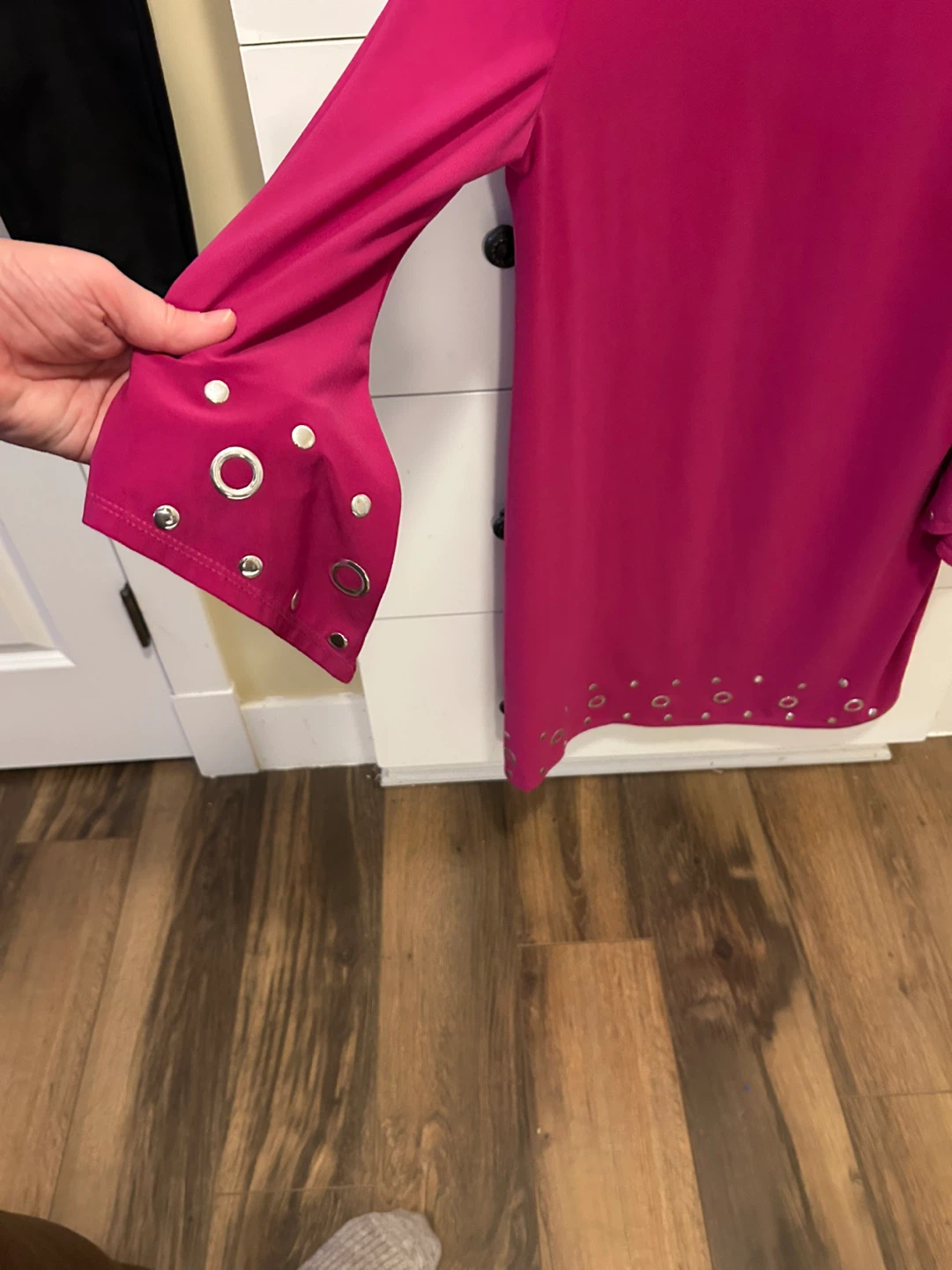 Emma & Michele Magenta Dress with Grommet Detail - photo 4