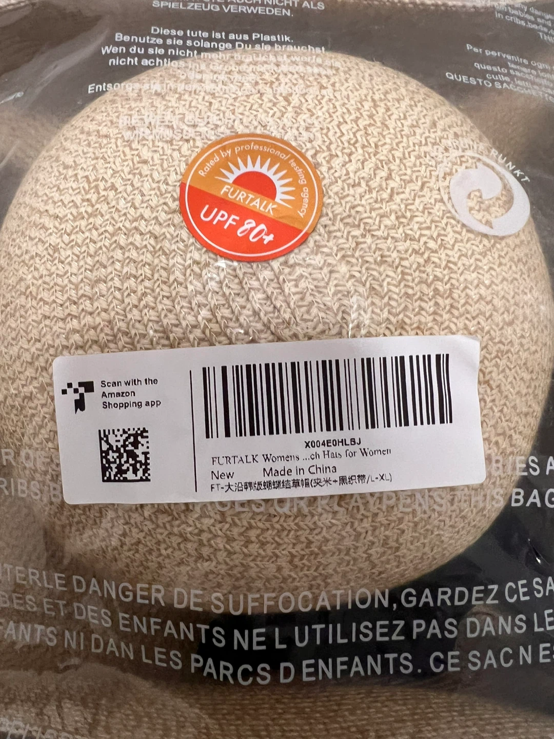 FURTALK Women's Sun Hat UPF 80+ Beige - photo 4