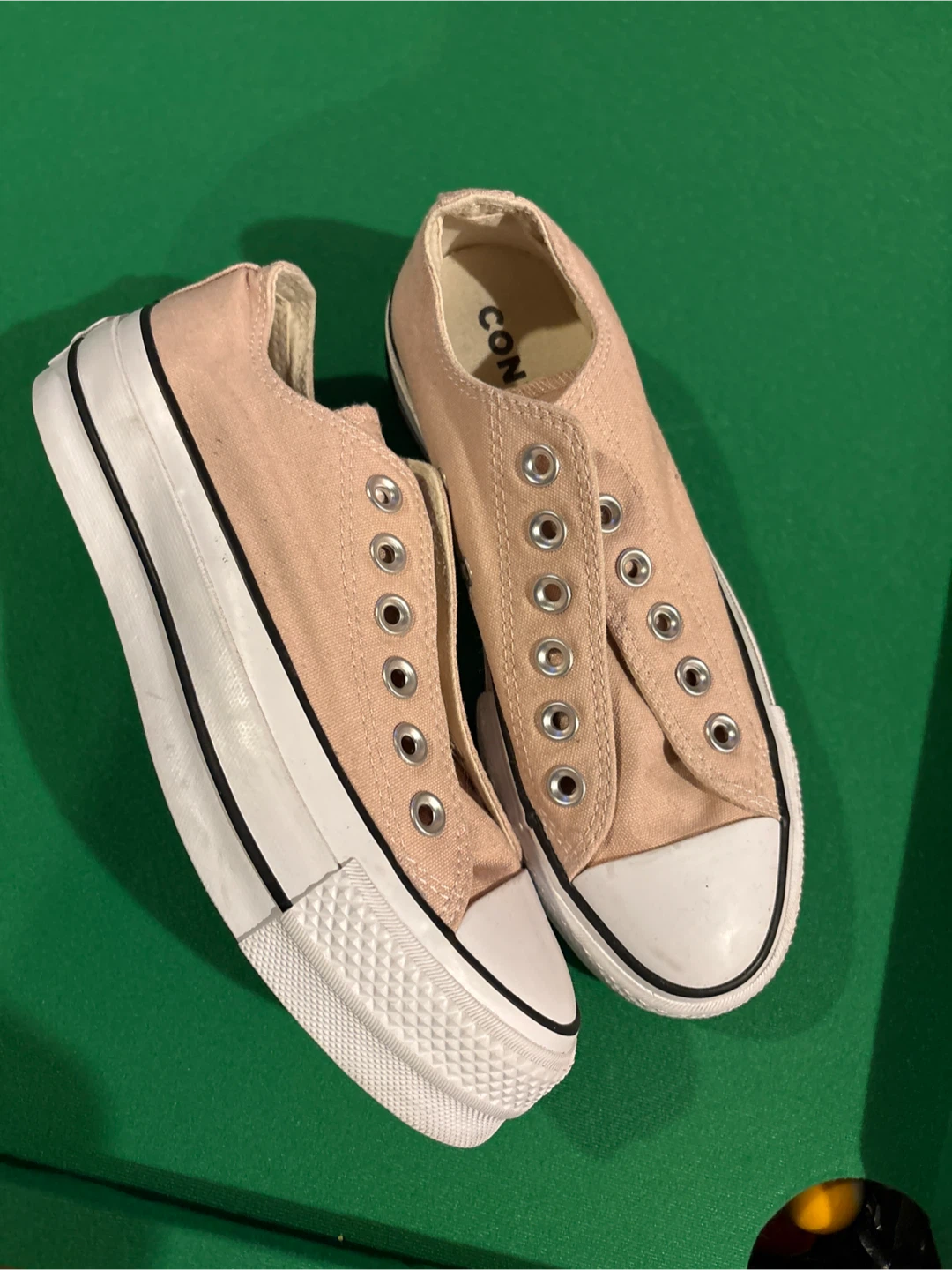 Converse All Star Platform Sneakers - Peach - Women's US 5.5