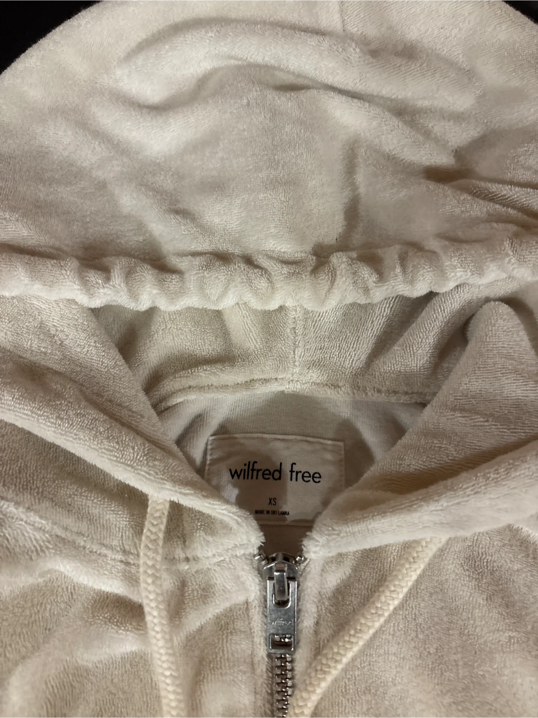 Wilfred Free Cream Velour Hoodie - photo 2