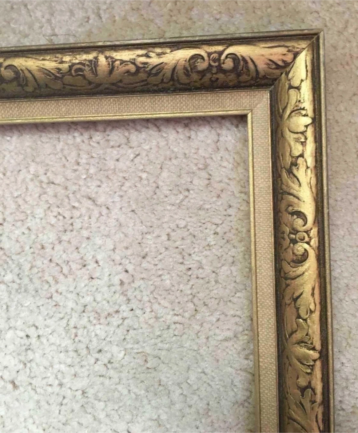 28” by 22” vintage Ornate Gold Picture Frame
