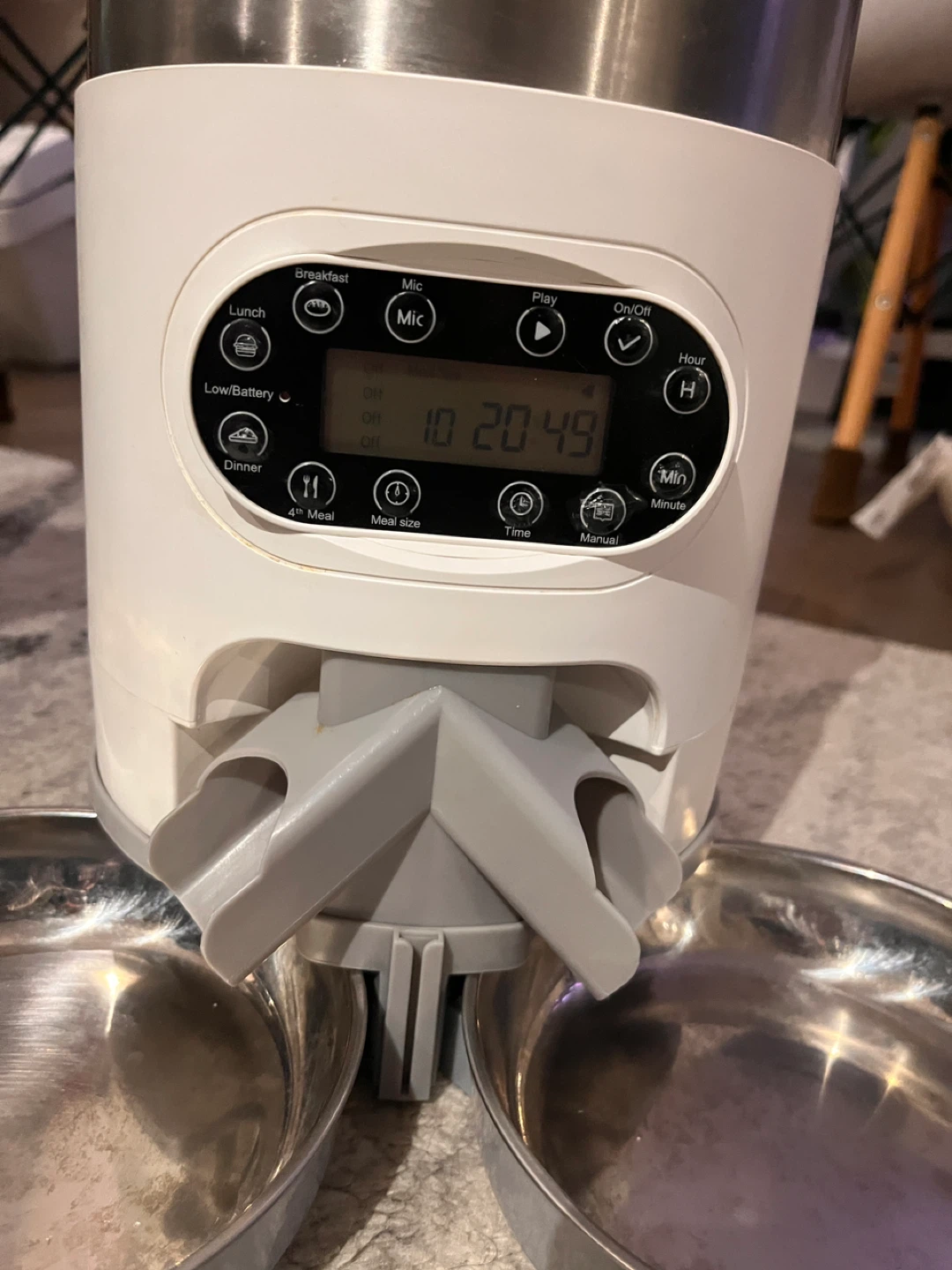 Automatic Pet Feeder with Dual Stainless Steel Bowls - photo 3