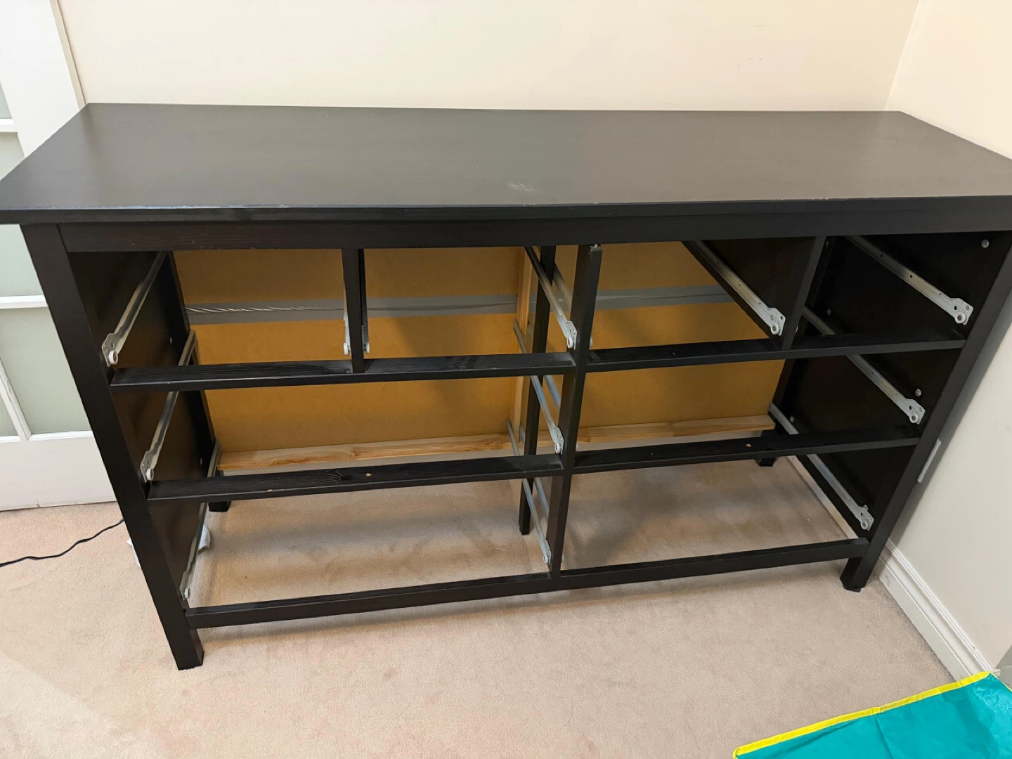 Black Wooden 8-Drawer Dresser – Sturdy & Spacious Storage - photo 3