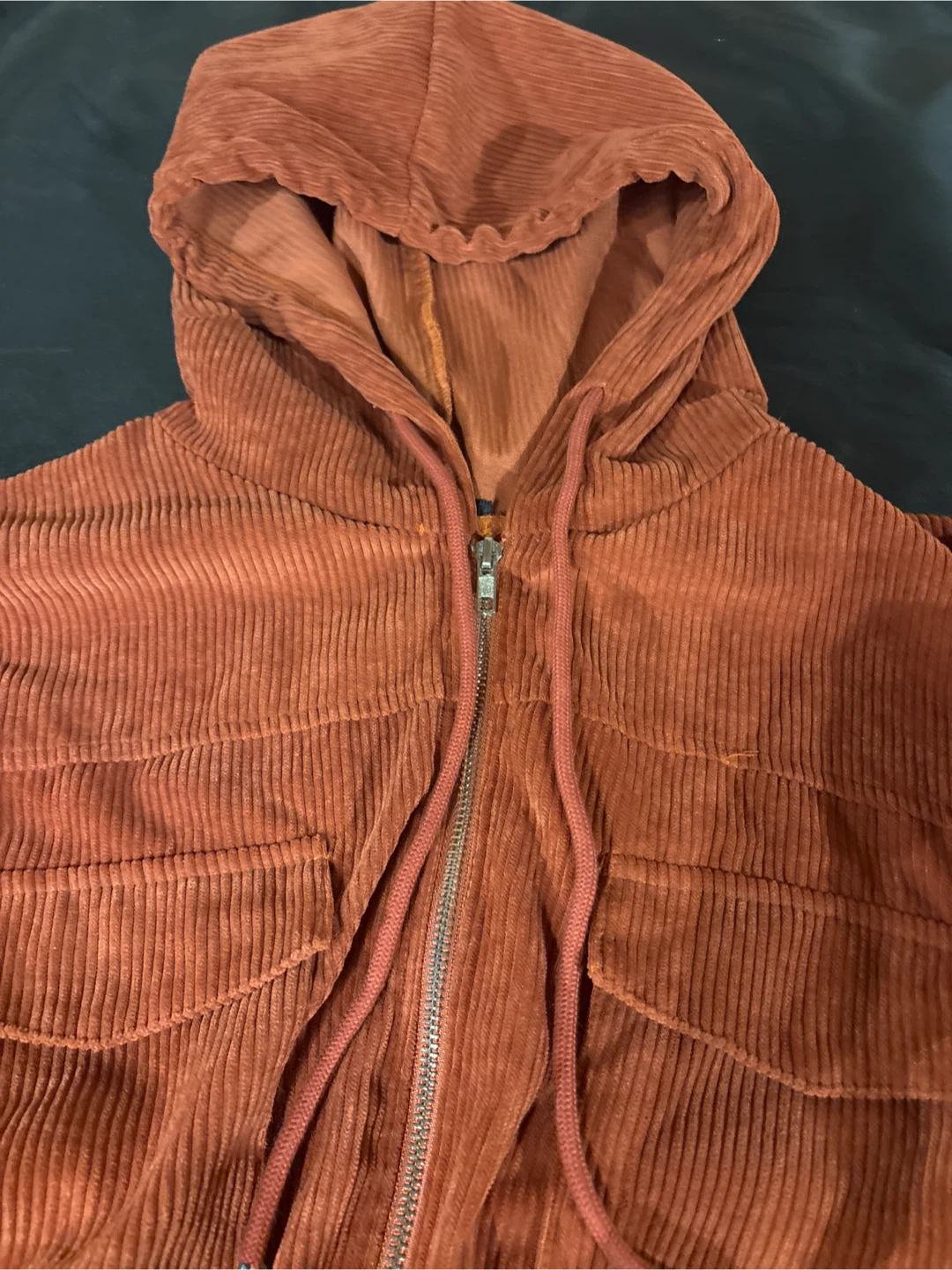 Corduroy Cropped Hoodie - photo 2
