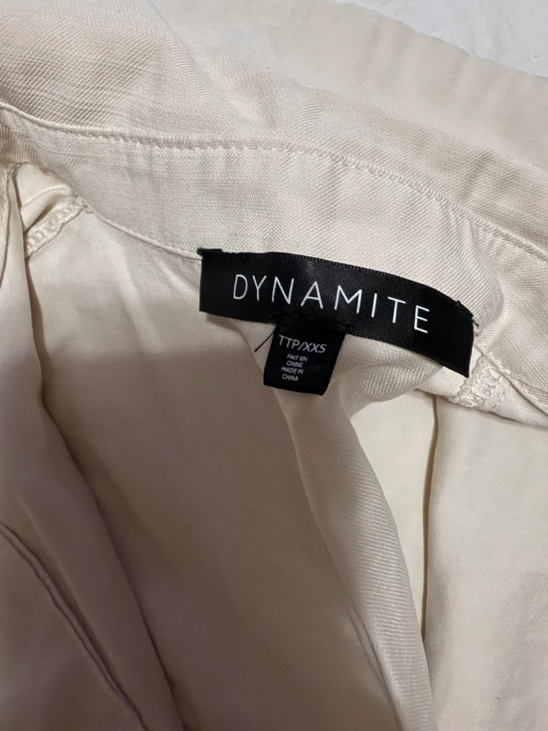 Dynamite beige button-up shirt TTP/XXS - photo 2