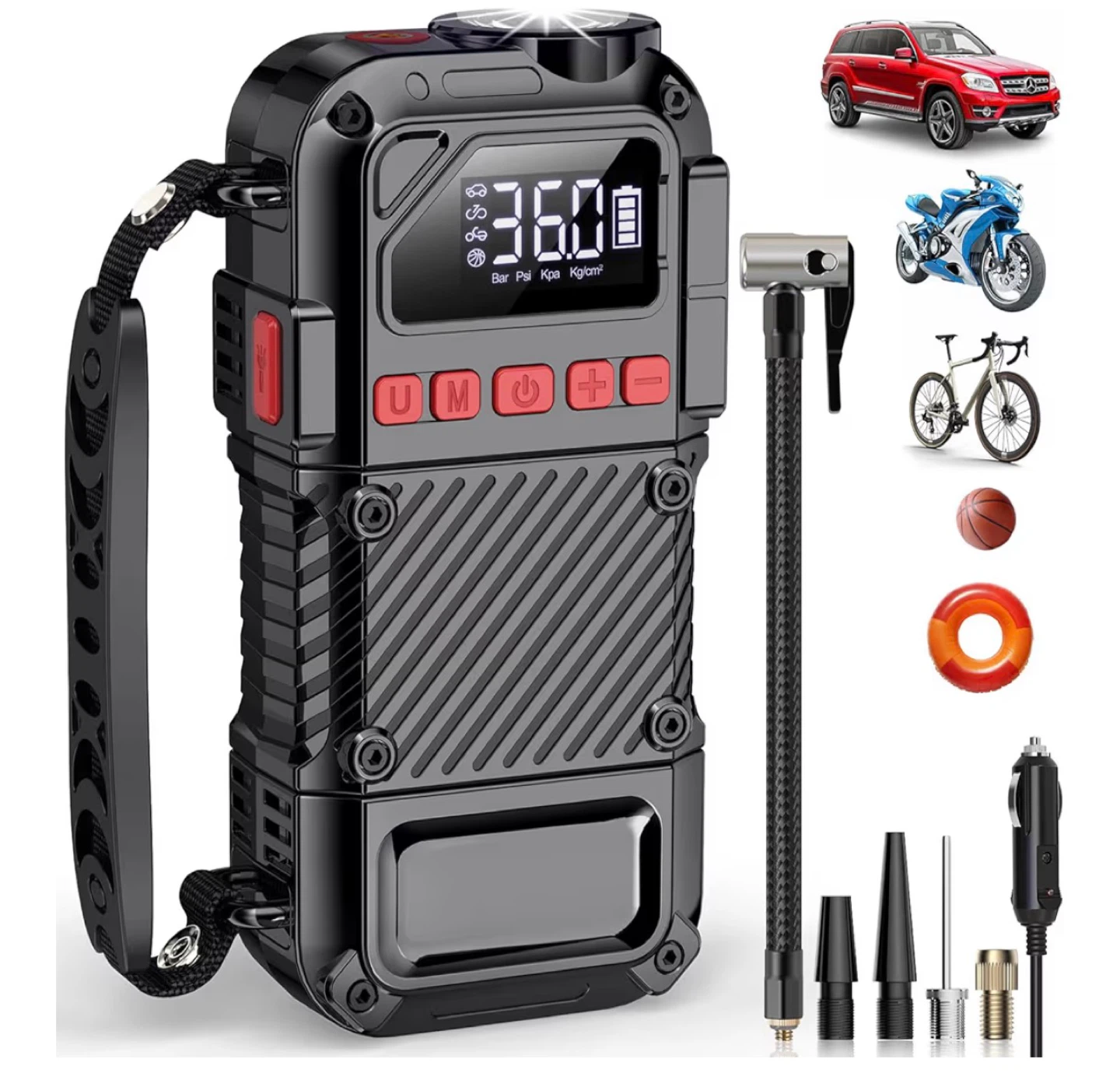 Tire Inflator Portable Air Compressor - photo 2