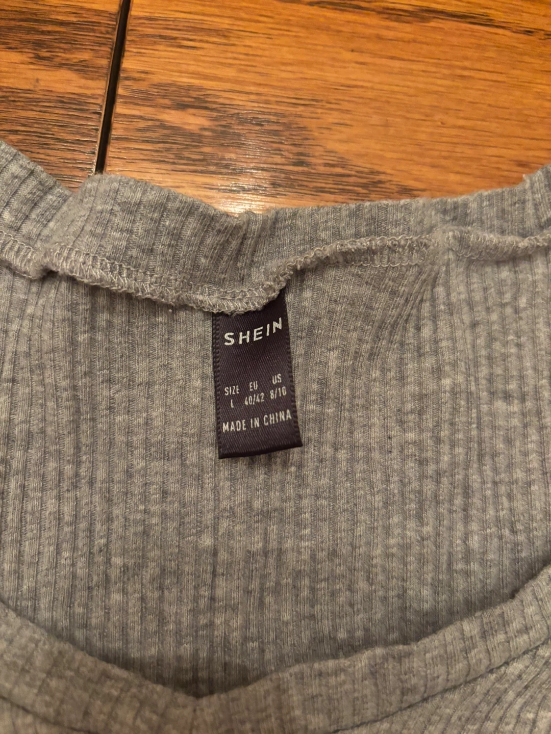 SHEIN Grey Long Sleeve Crop Top - photo 2