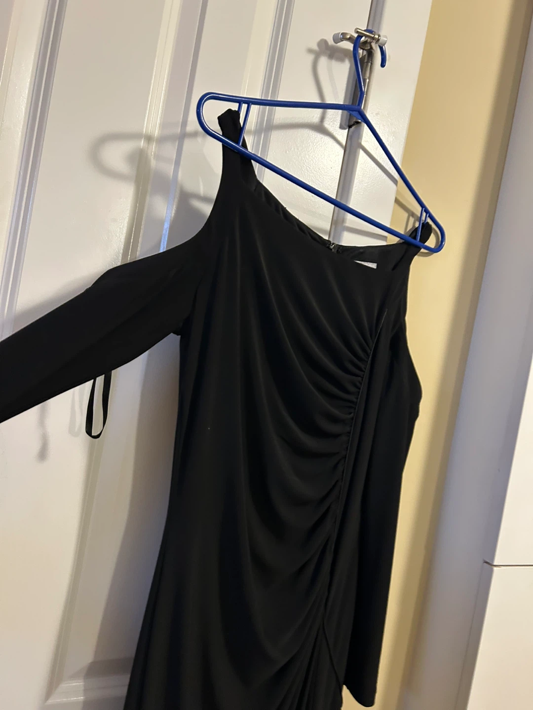 Coast Black Ruched One Shoulder Maxi Dress UK 14 - photo 3