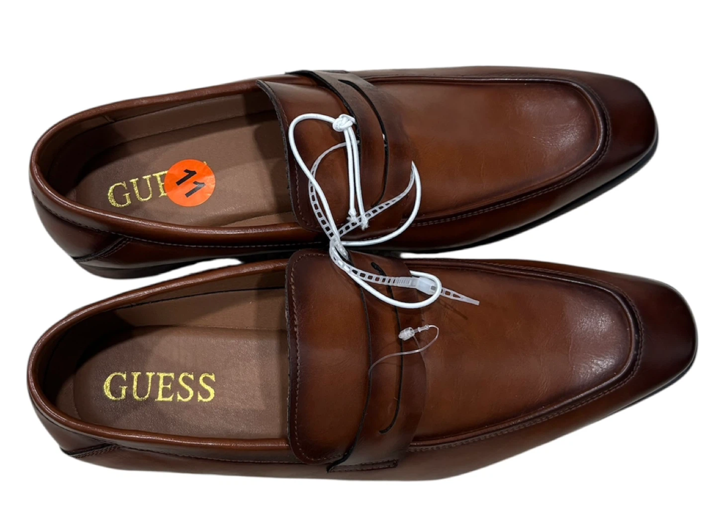 Guess Men's GMSYMON-R Loafers Size 11 Medium Brown PU Leather - photo 2