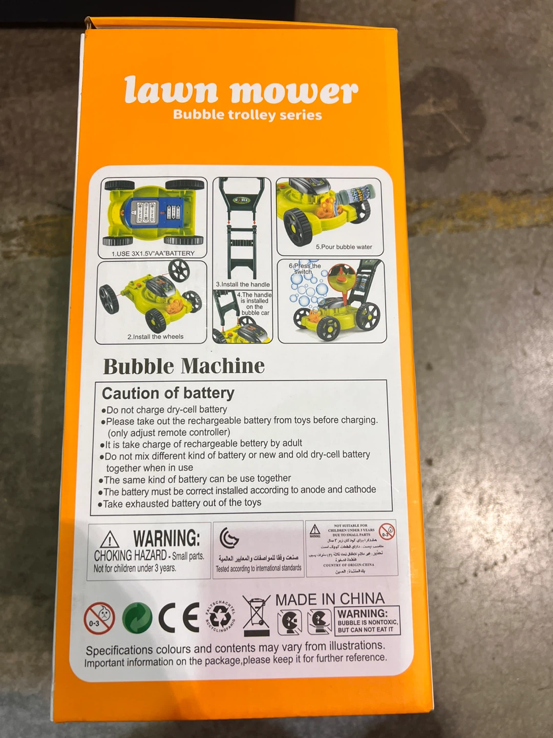 Hand Push Bubble Funny Lawn Mower Toy - photo 3