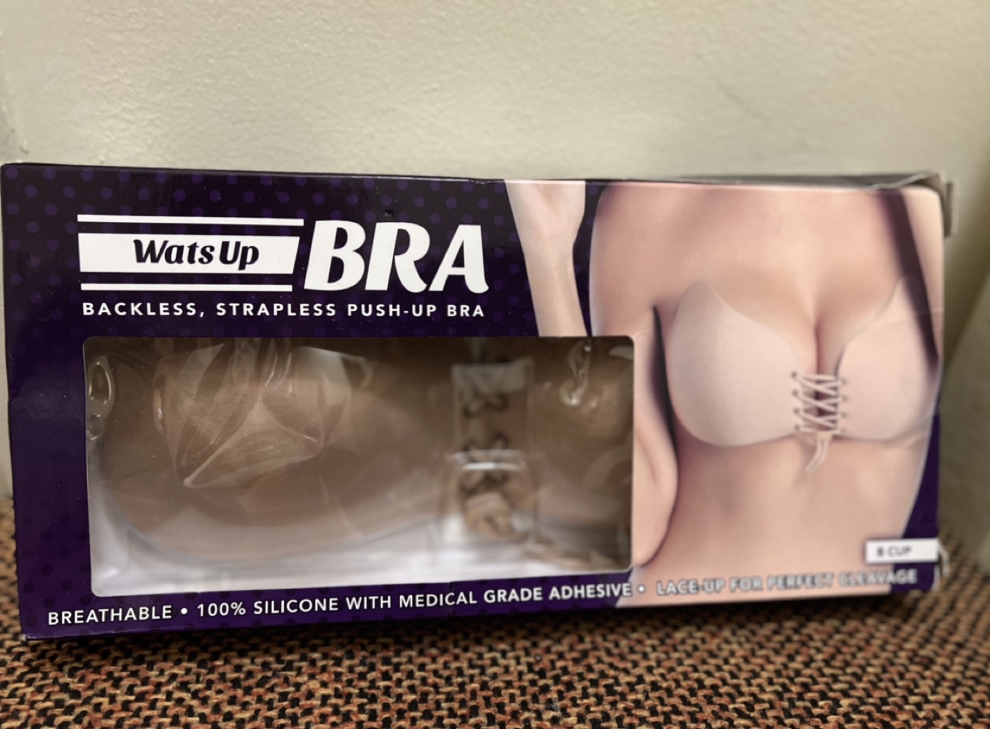 Brand New-WatsUp Bra Backless Strapless Push-Up Bra B Cup