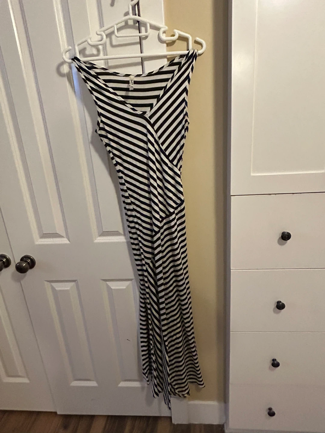 Maxi Dress Black & White Stripes