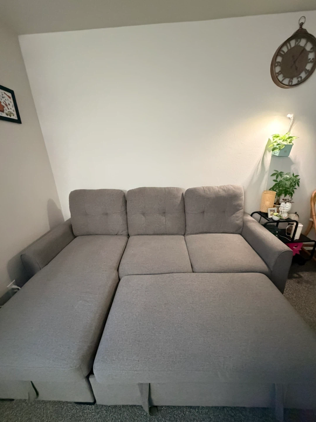 Grey Sectional Sofa with Storage Chaise
