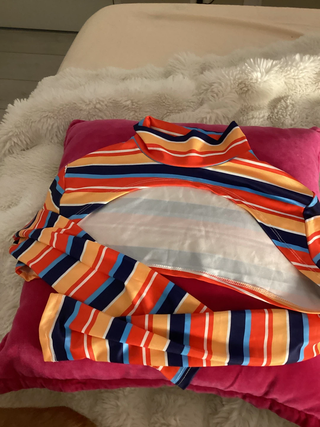 Striped Cropped Long Sleeve Top - photo 3