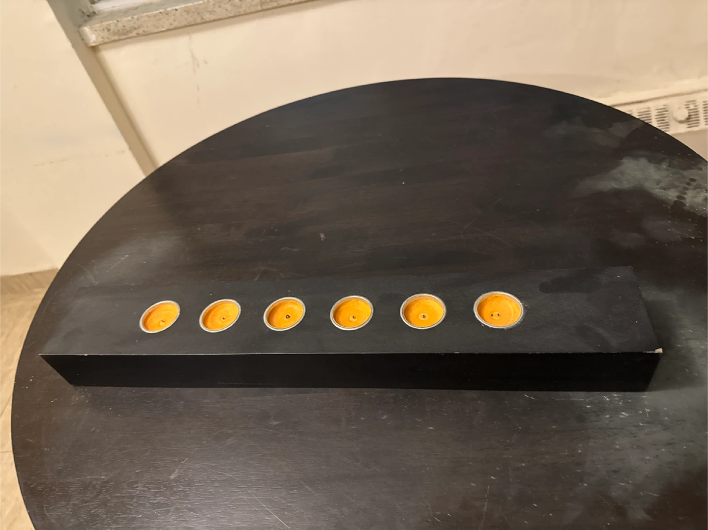Black Tea Light Holder - 61cm
