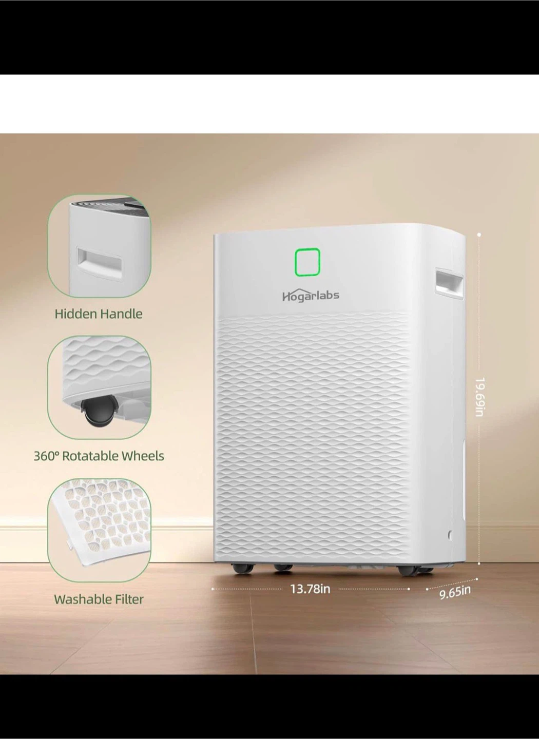 HogarLabs 50 Pint Dehumidifier - photo 3