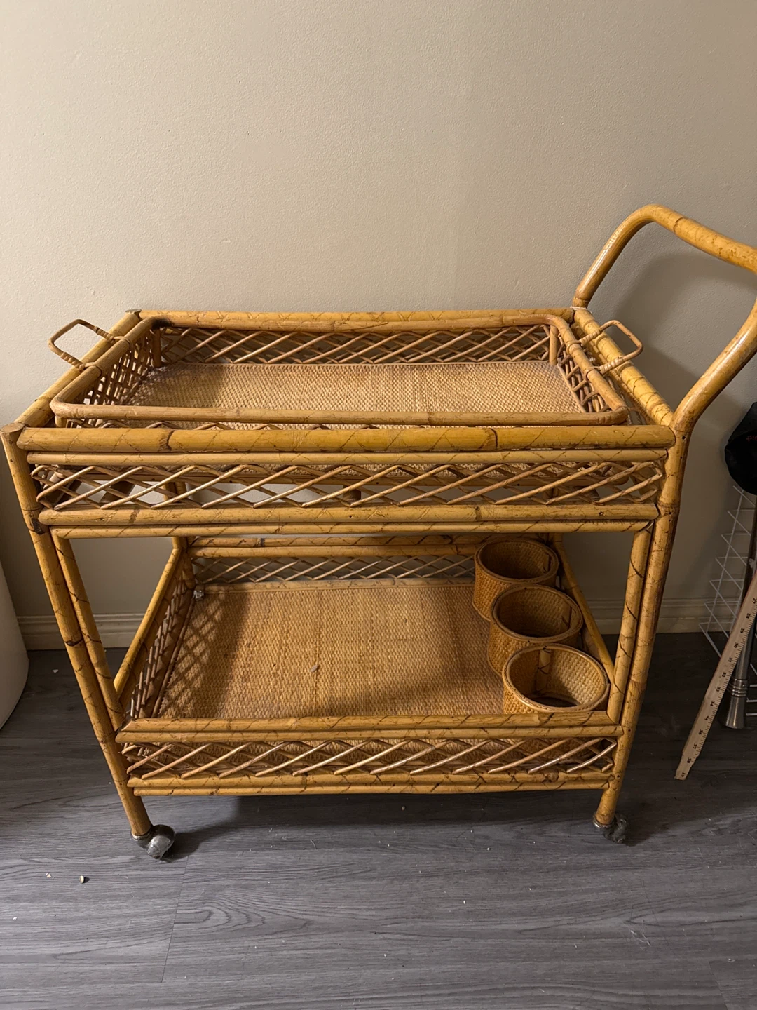 Onward Rattan Bar Cart