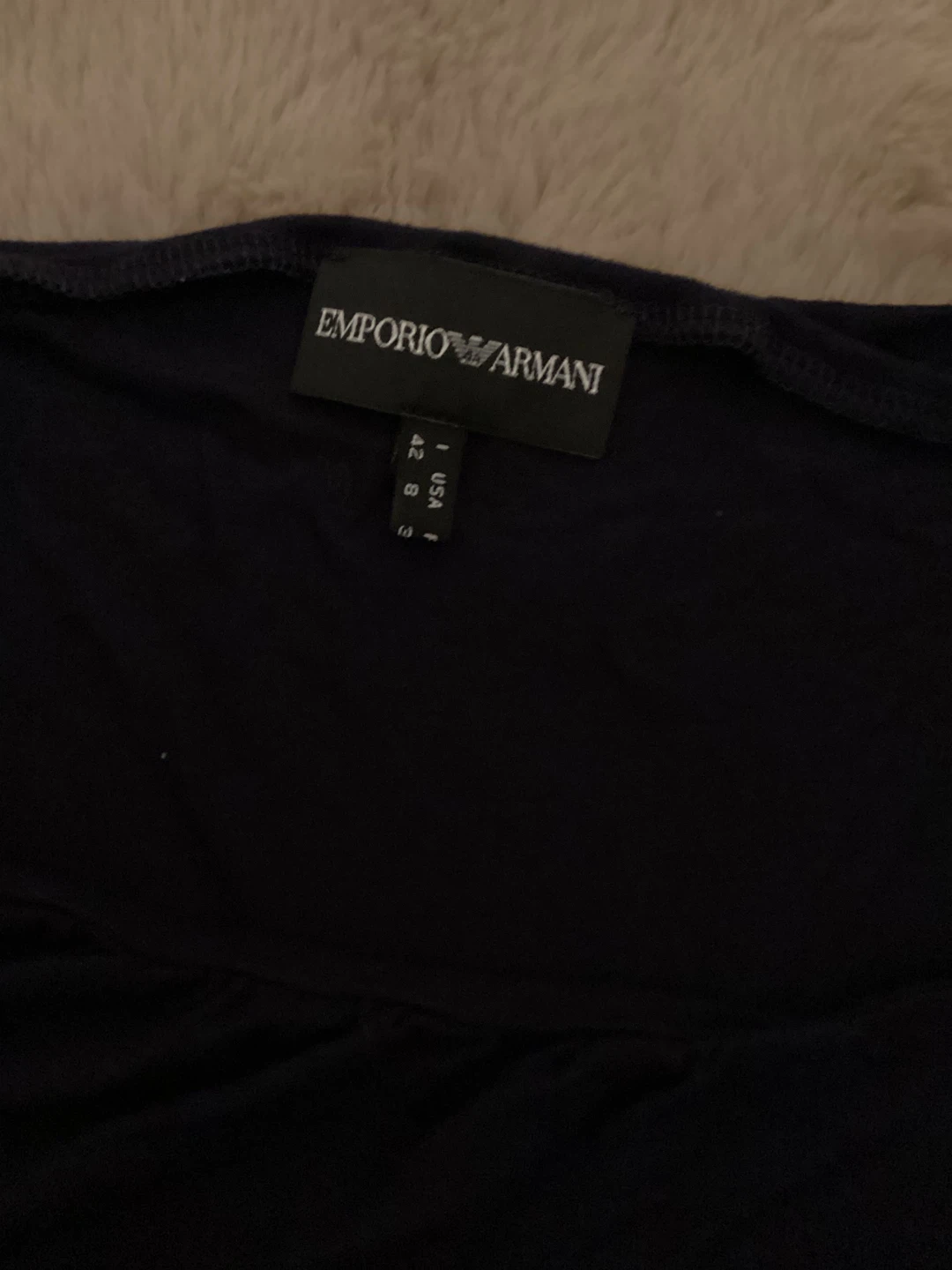 Emporio Armani Navy Blue Long Sleeve Top Size S - photo 2