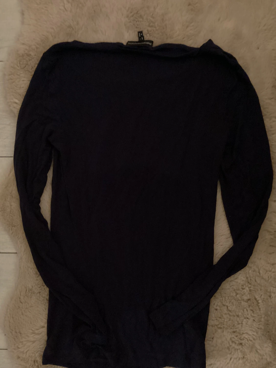 Emporio Armani Navy Blue Long Sleeve Top Size S - photo 4