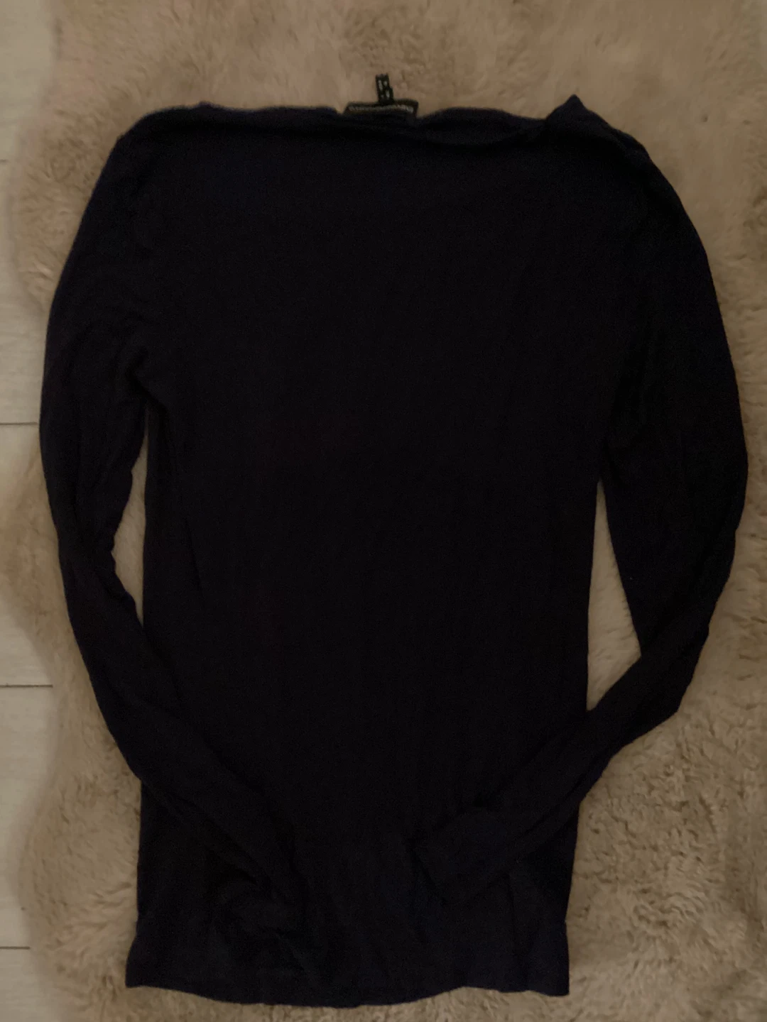 Emporio Armani Navy Blue Long Sleeve Top Size S - photo 3
