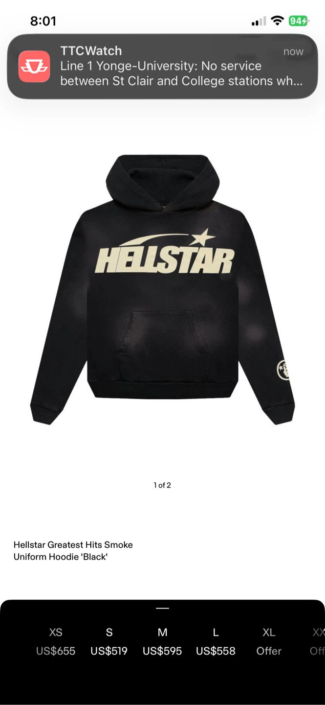 Hellstar Greatest Hits Smoke Uniform Hoodie