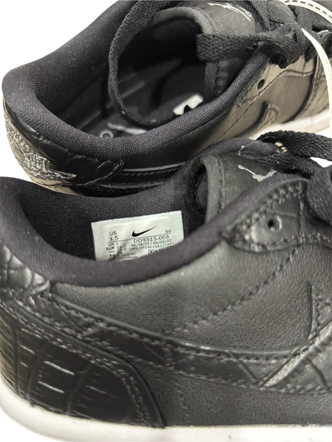 Air Jordan 1 Low Golf "Black Crocodile" DD9315-003 - photo 4