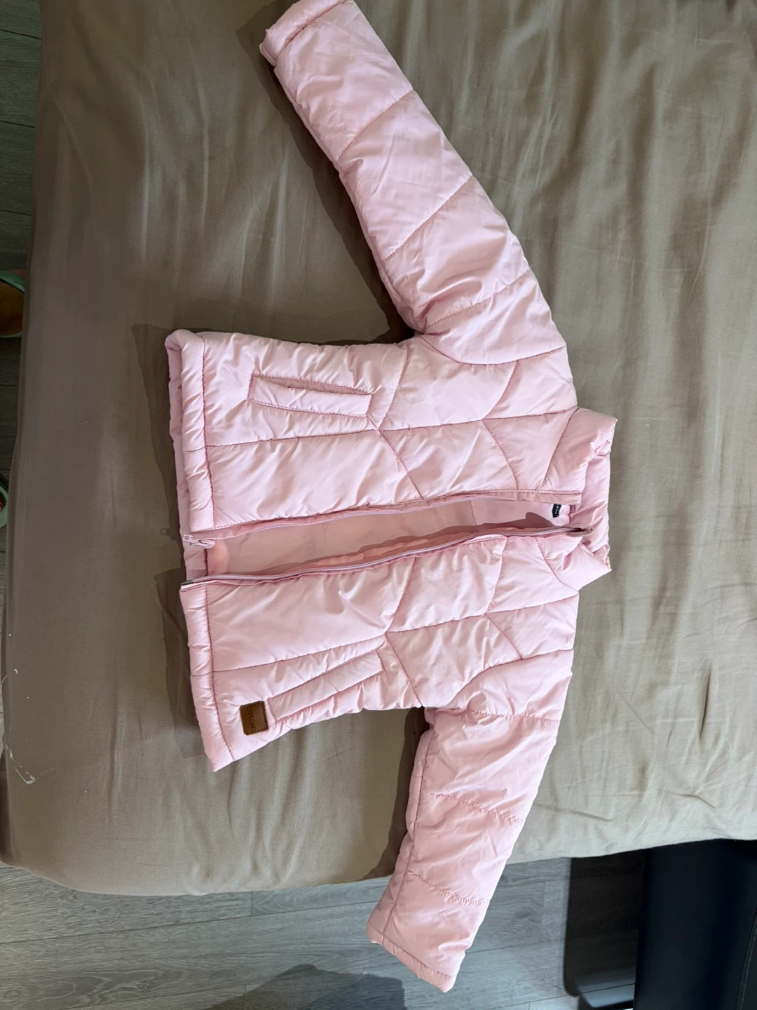 Pink Puffer Jacket - Kids Size Medium - photo 2