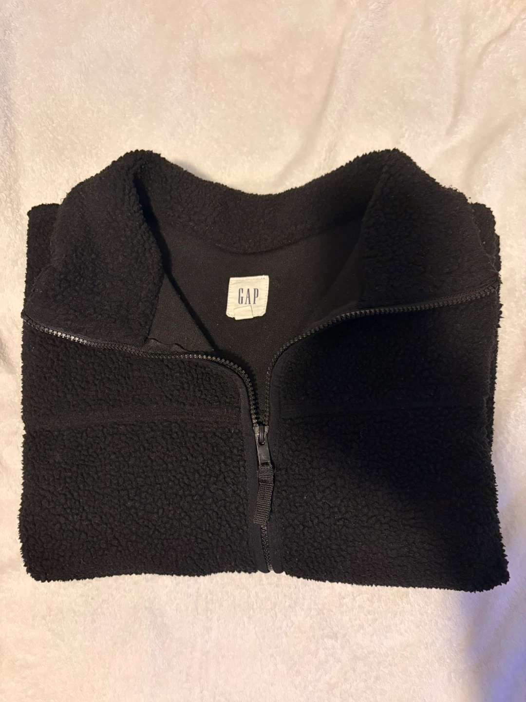 GAP Fleece Half-Zip Jacket - Black, XXL