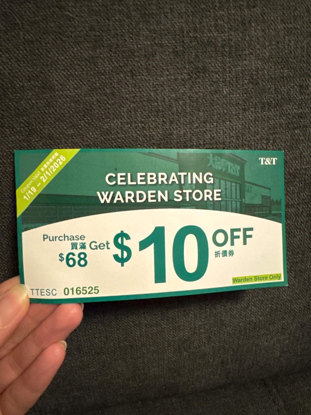 $10 Off T&T Supermarket Coupon
