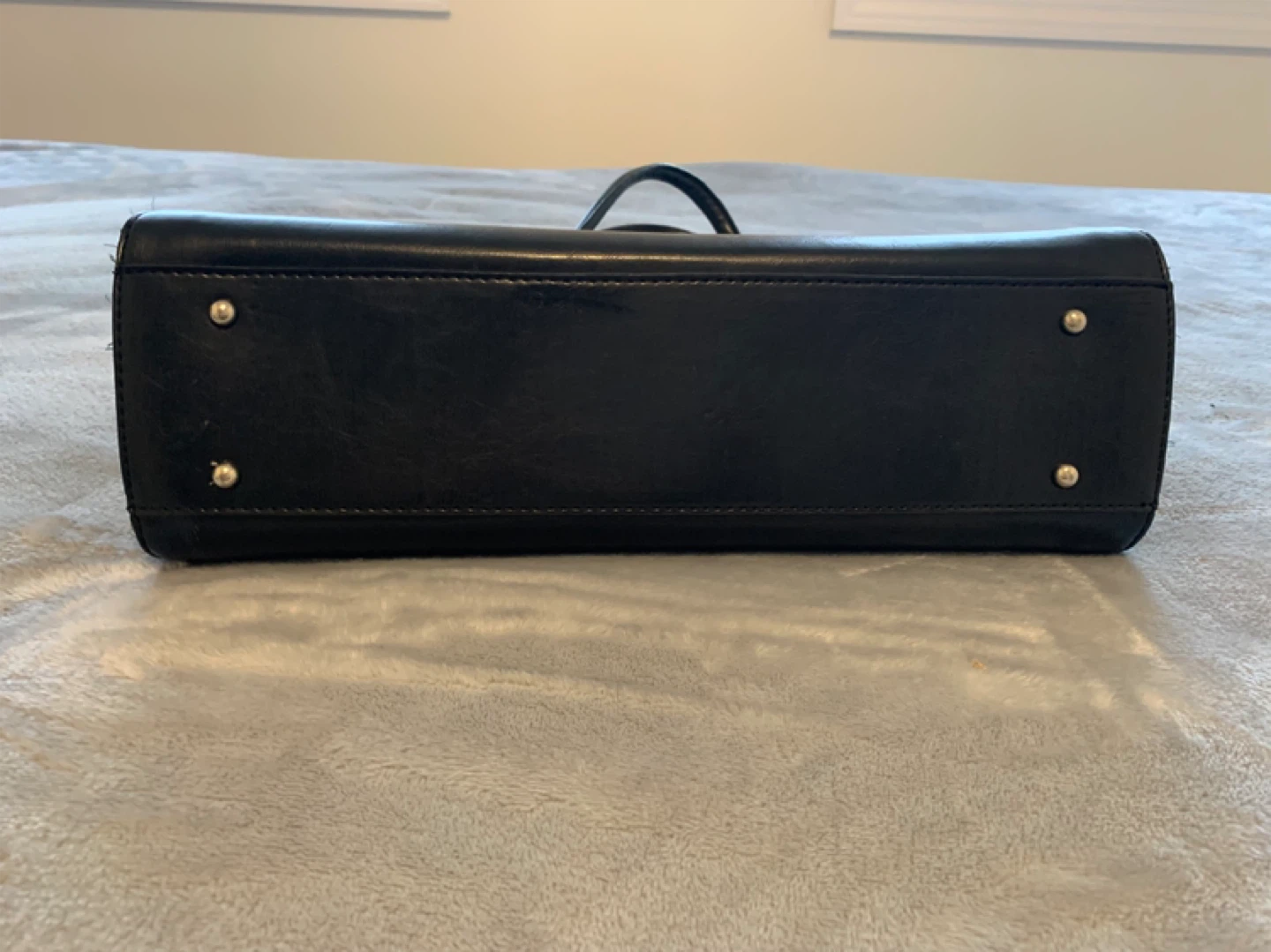 Black Faux Leather Shoulder Bag - photo 3