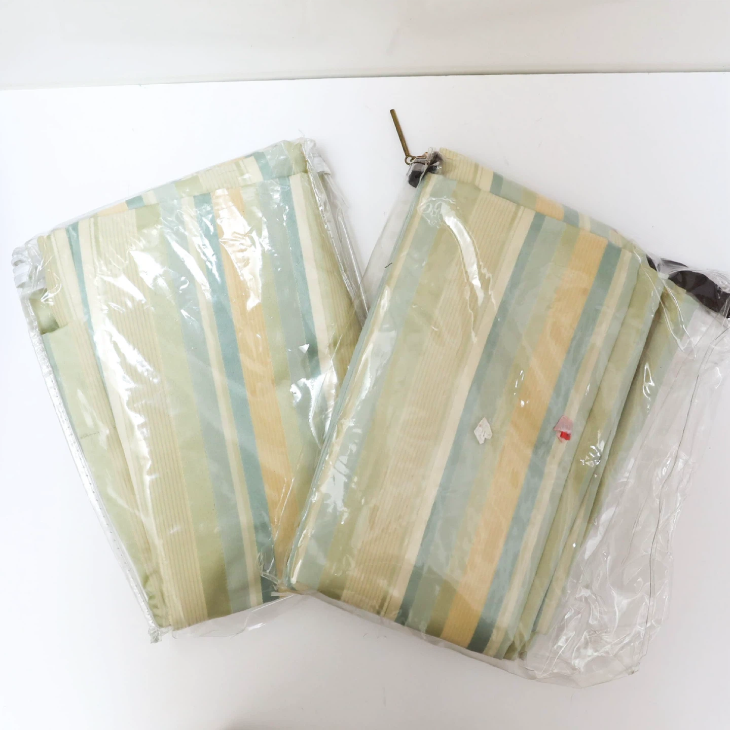 Set of 2 New Rodeo Home Striped Curtain Green - photo 4