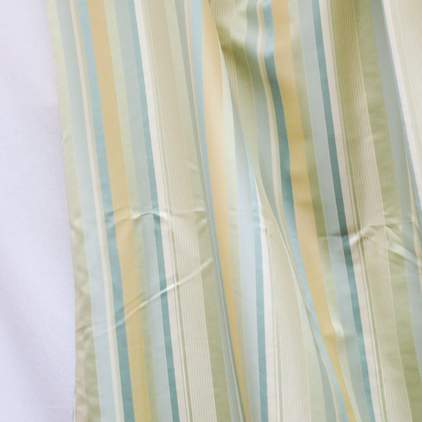 Set of 2 New Rodeo Home Striped Curtain Green - photo 2