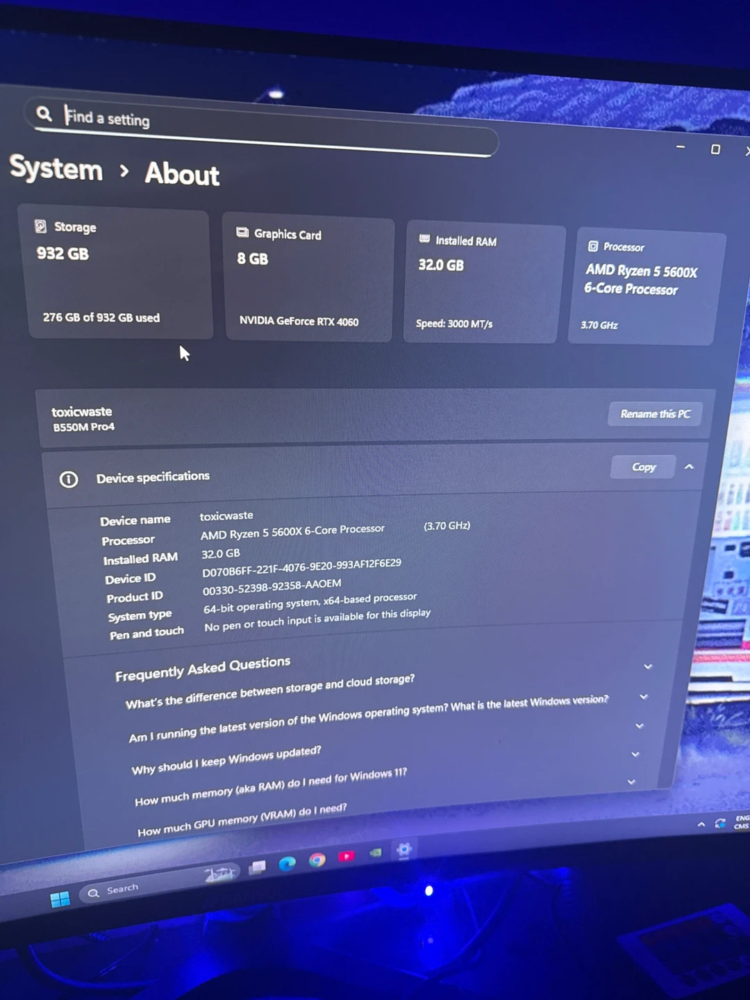 Pc AMD Ryzen 5 5600X, RTX 4060, 32GB RAM - photo 3