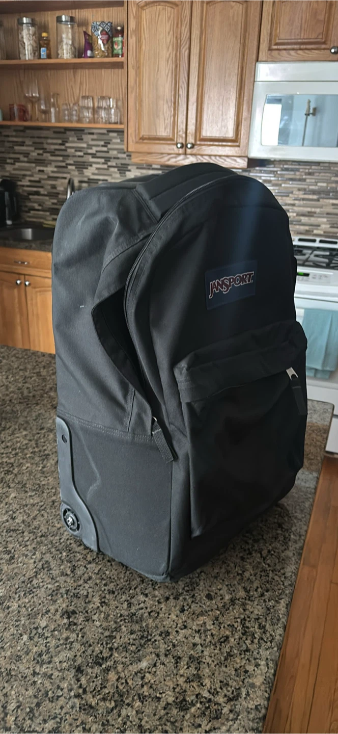 Jansport Black Rolling Backpack Luggage