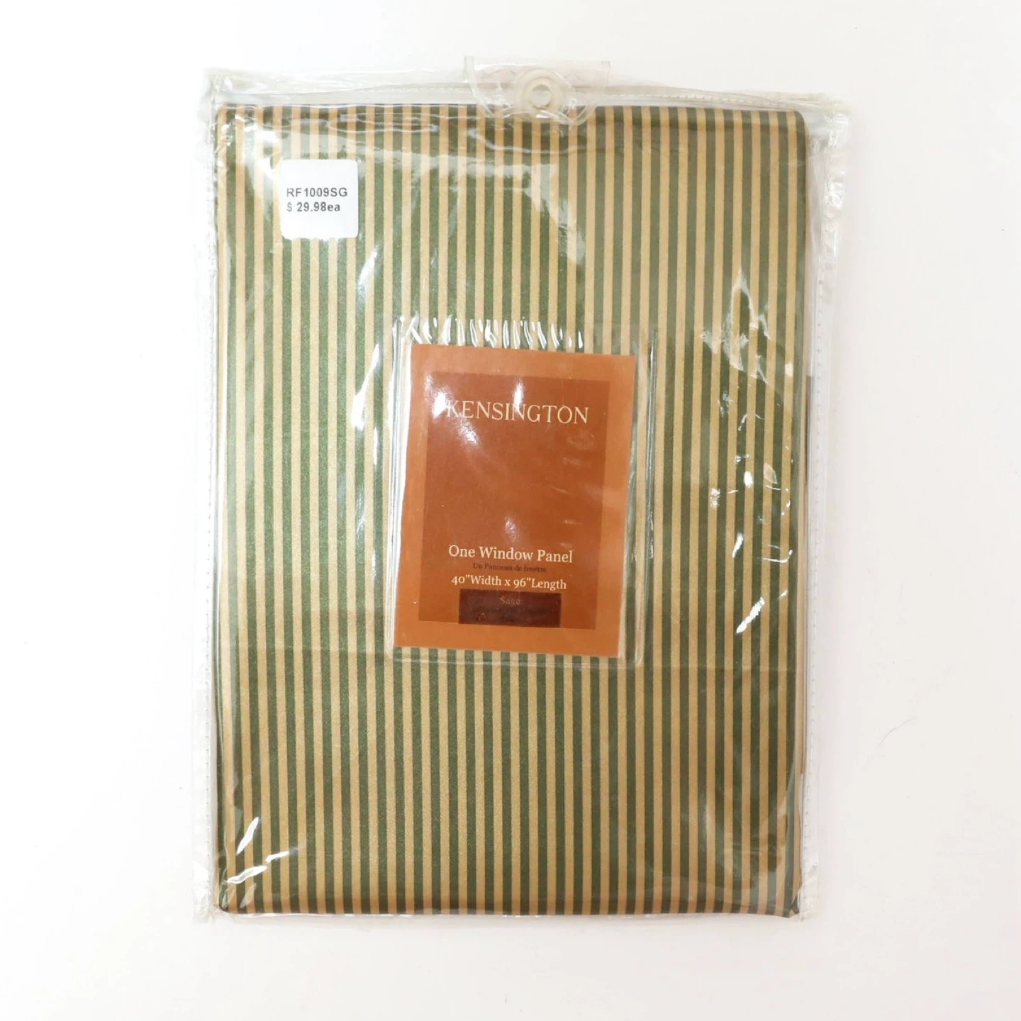 New Kensington One Striped Curtain Gold Green 40 - photo 5