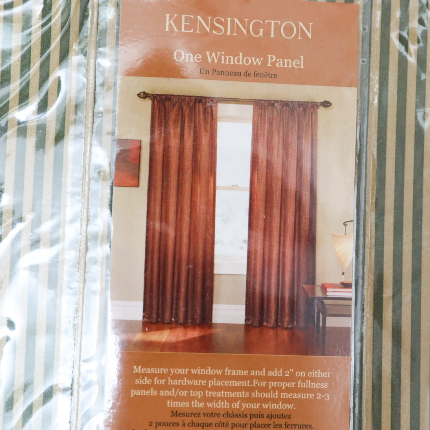 New Kensington One Striped Curtain Gold Green 40 - photo 4