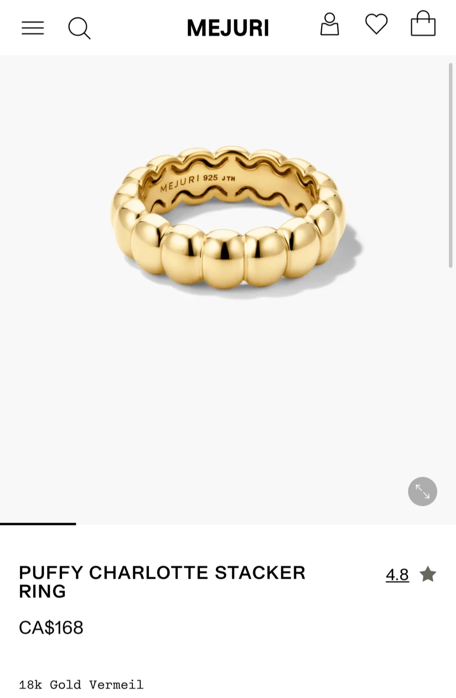 Mejuri Puffy Charlotte Stacker Ring - photo 3