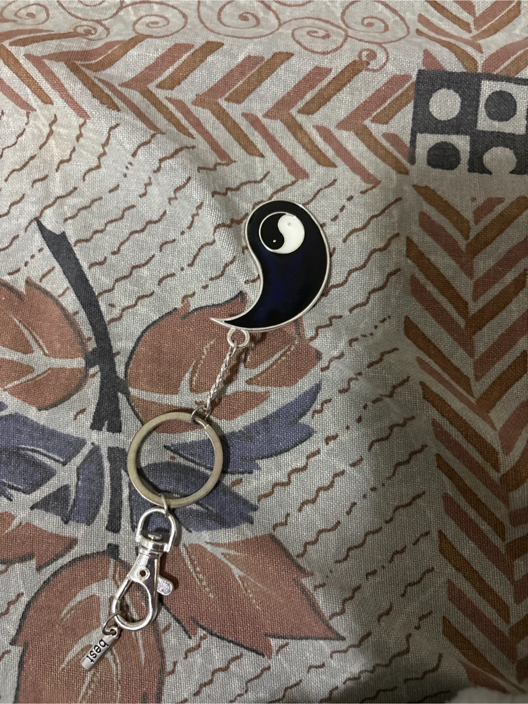 Yin Yang Charm Keychain