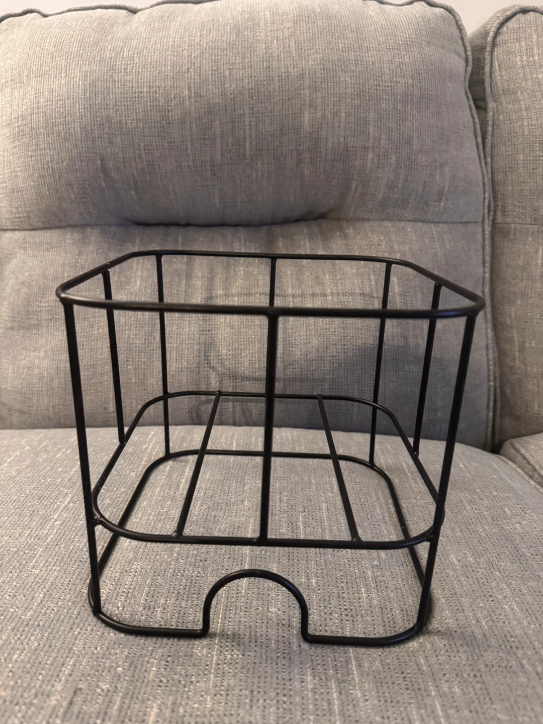 Black Metal Wire Storage Basket