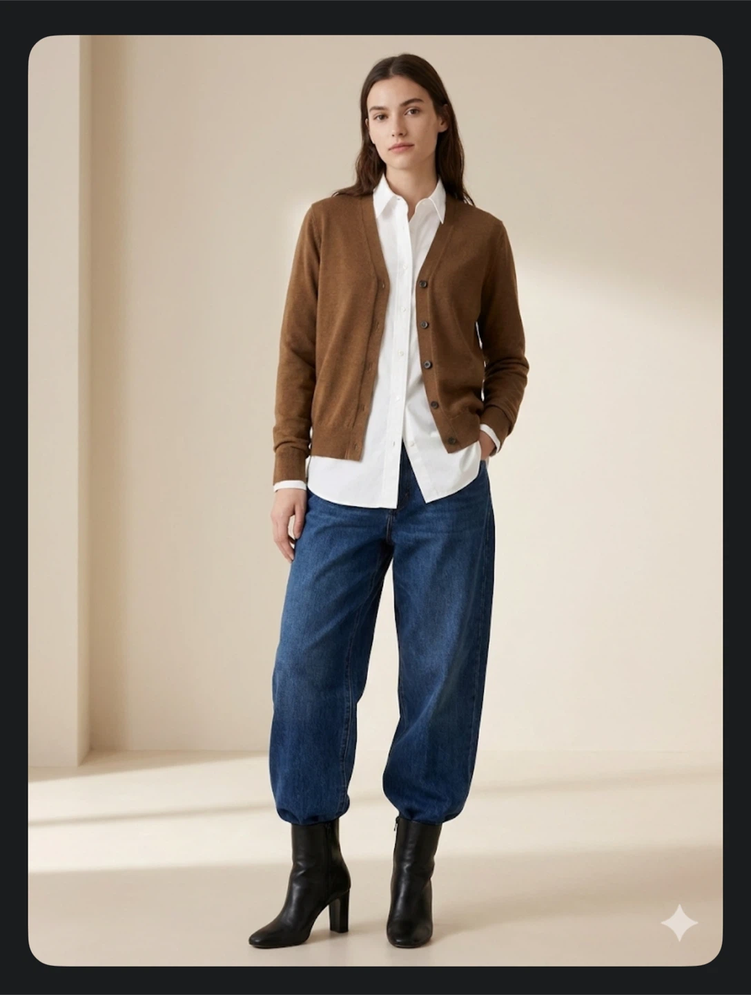 Uniqlo Brown Wool Cardigan - Size S