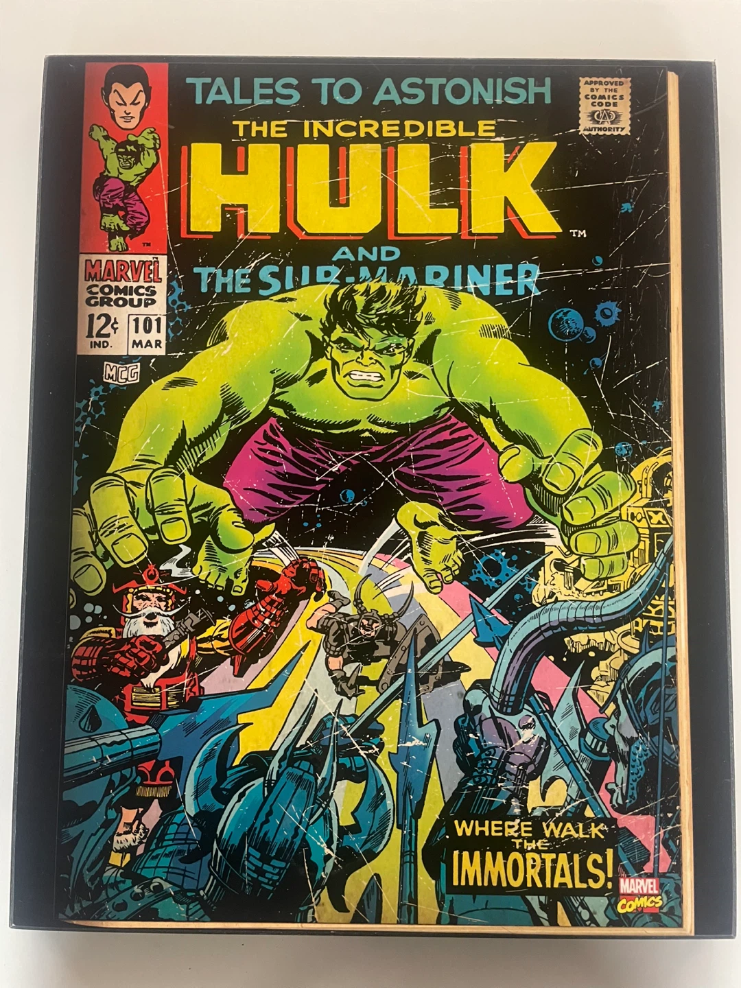 The Incredible Hulk and The Sub-Mariner Comic Book Art