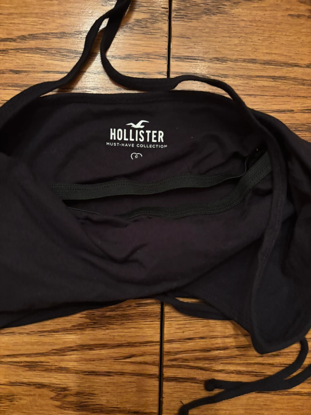 Hollister Black Ruched Crop Top - photo 2