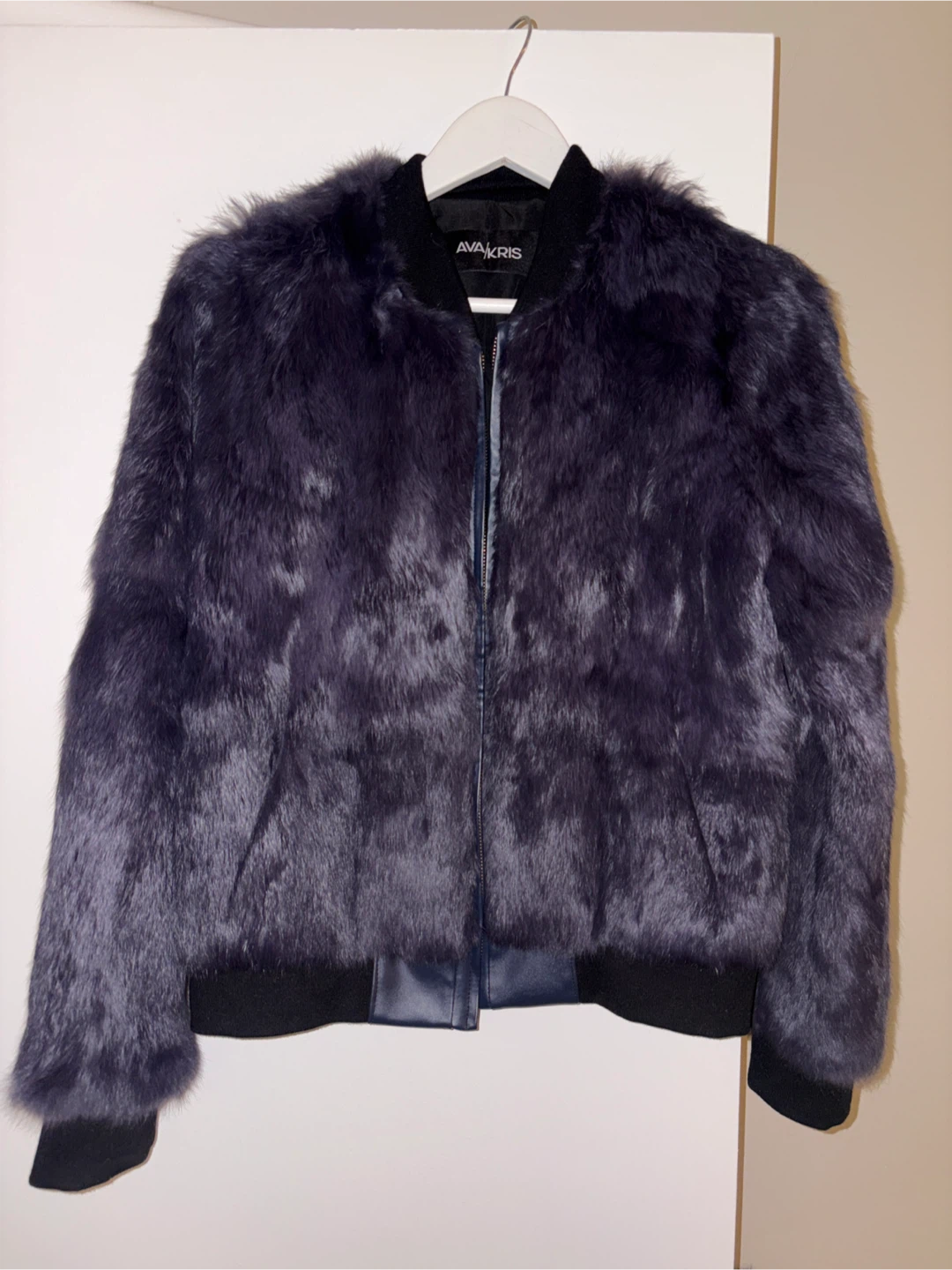 AVA KRIS Fur Bomber Jacket