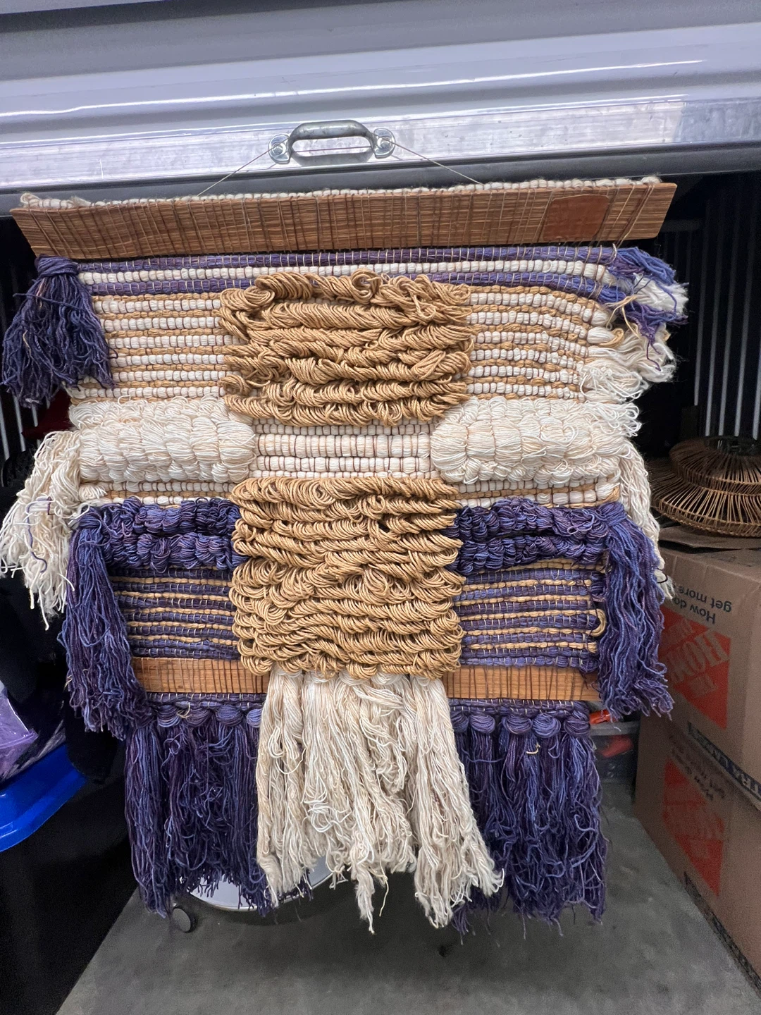 Artison Made Textured Woven Macrame Wall Hanging - photo 2