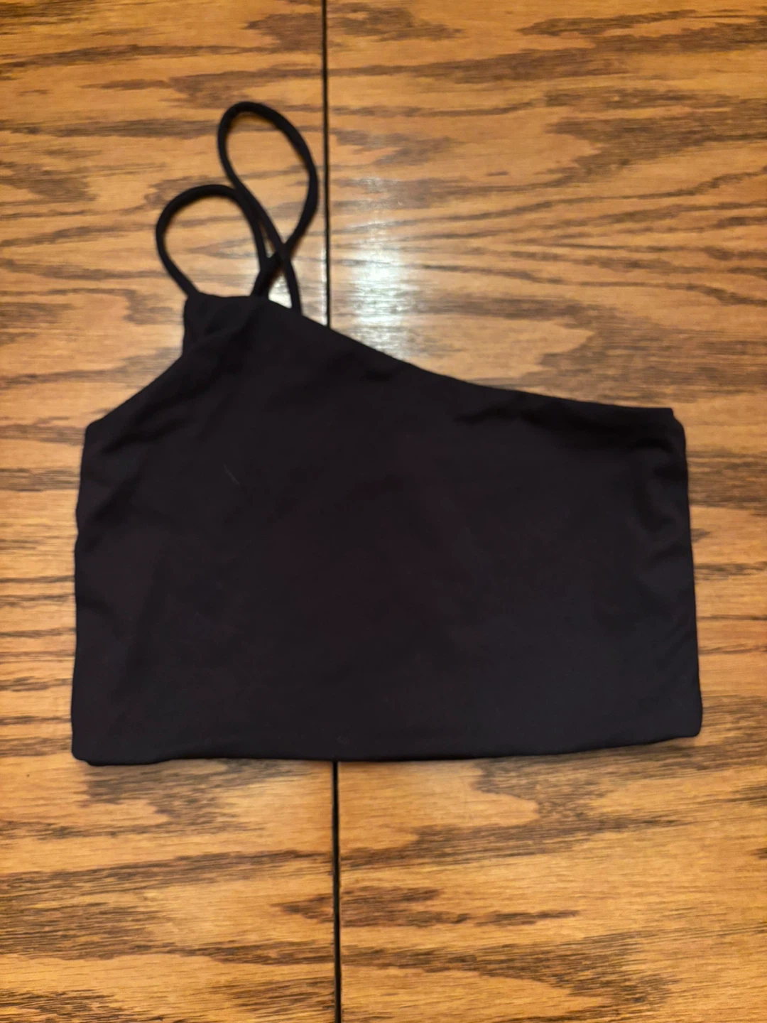 DYNAMITE Black One-Shoulder Tank Top