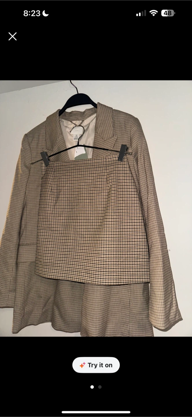 H&M Houndstooth Blazer and Skirt Set - photo 3