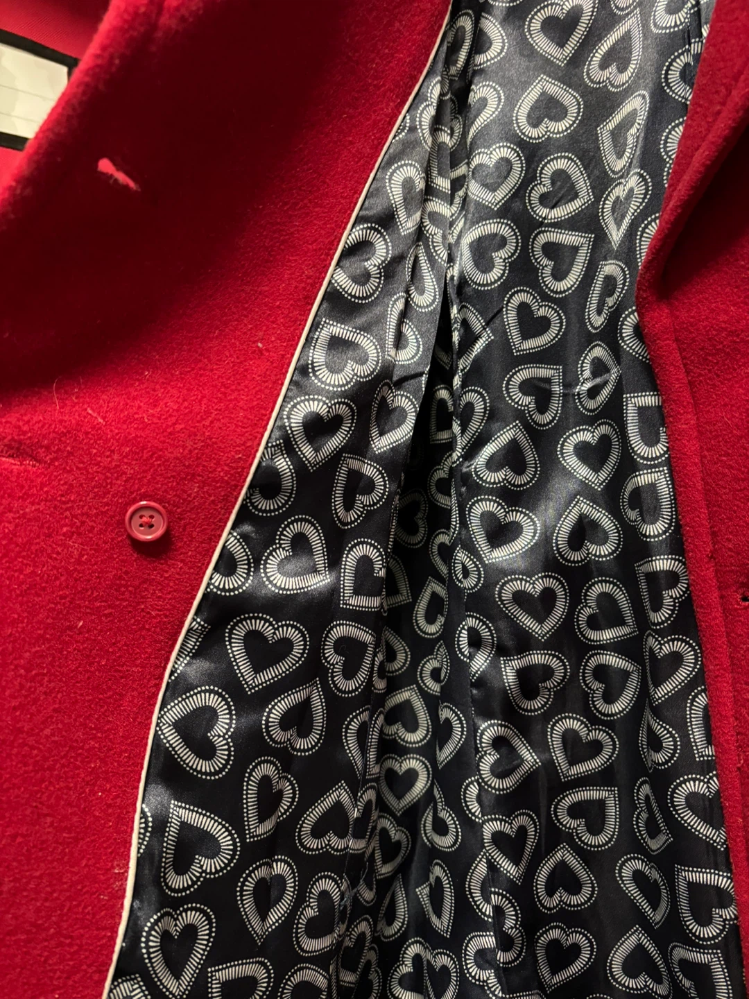 Liv a Little Red Double-Breasted Peacoat Size 14 - photo 3