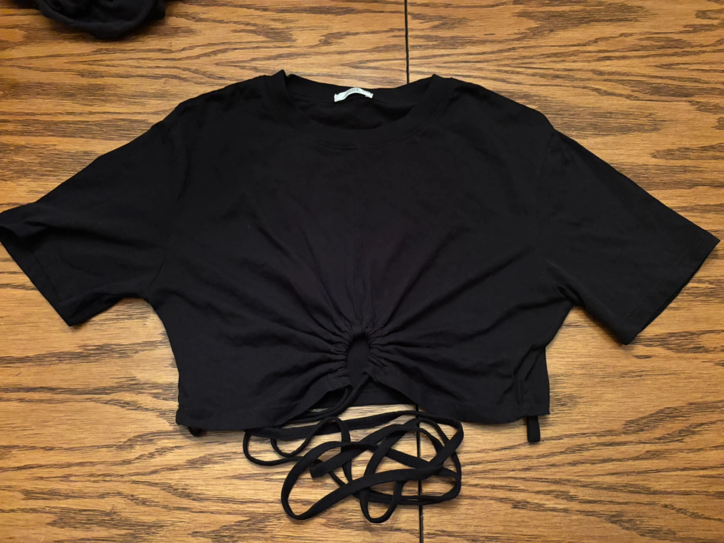 Ardene Black Cropped T-Shirt