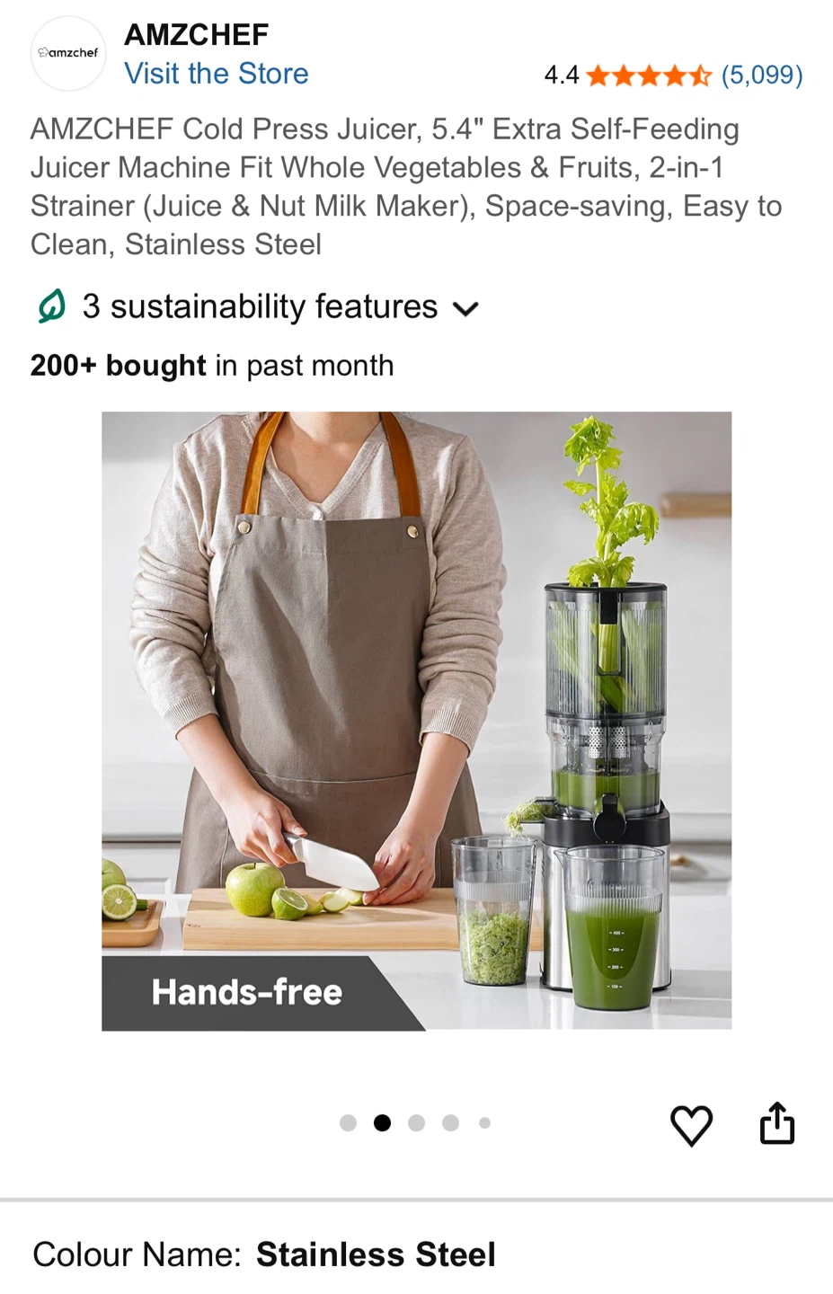 AMZCHEF Cold Press Juicer - photo 2
